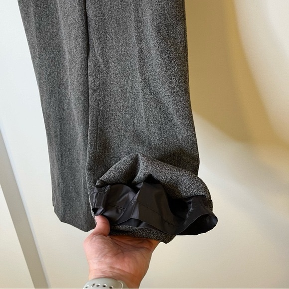 VINTAGE Evan Picone Black  &  White Tweed Cropped Trousers Minimalist Stretch 6 - Picture 6 of 11